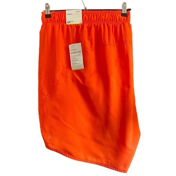 Old Navy Active Poppy (Neon Orange) Go-Dry Lined Dolphin Hem Shorts Plus Size 4X - Picture 4 of 12